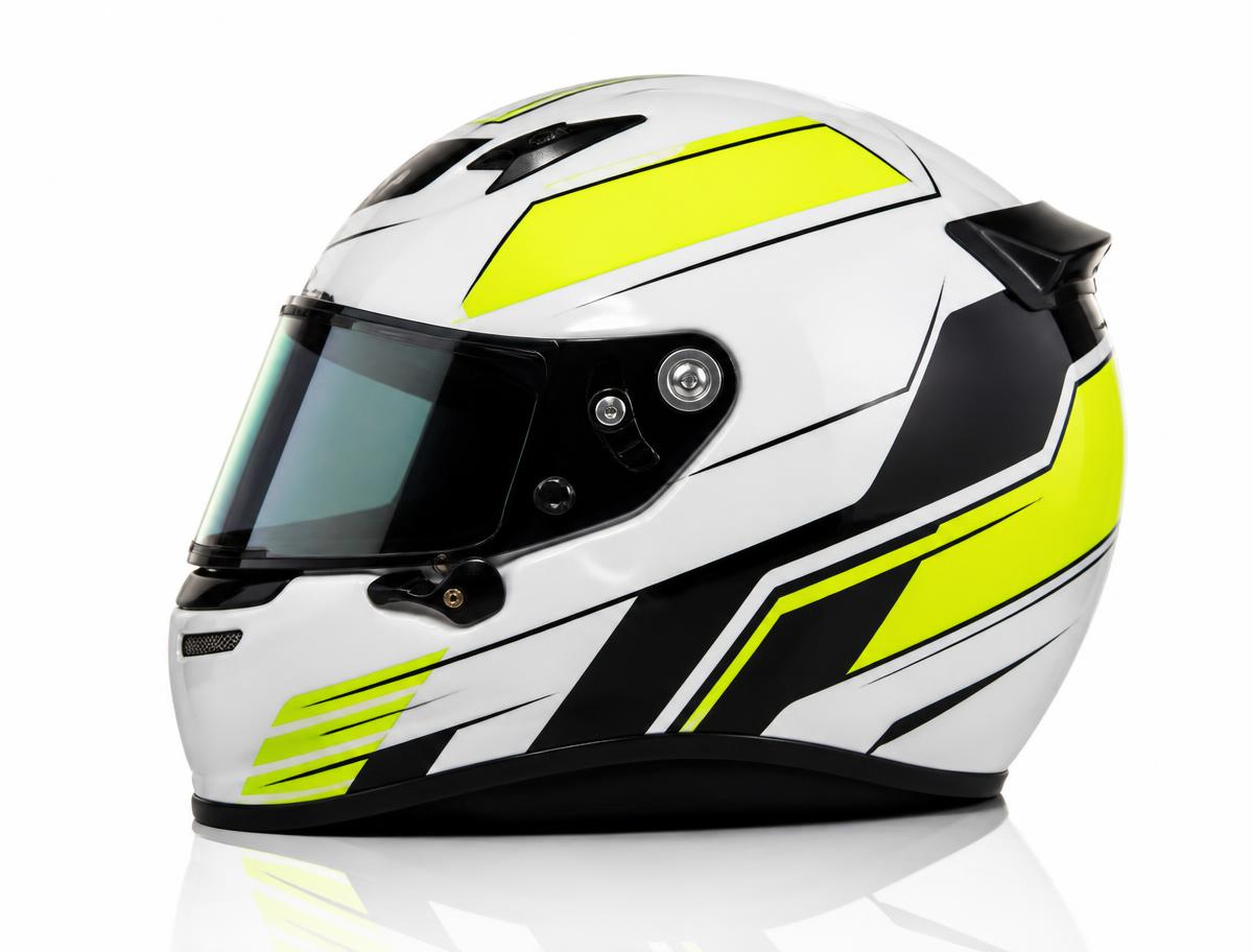 Fluorescent racing helmet
